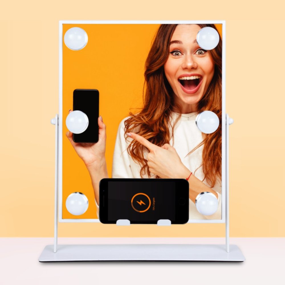Danielle Creations Bluetooth LED Hands Free Vanity Mirror A Prefect WHITE Frame